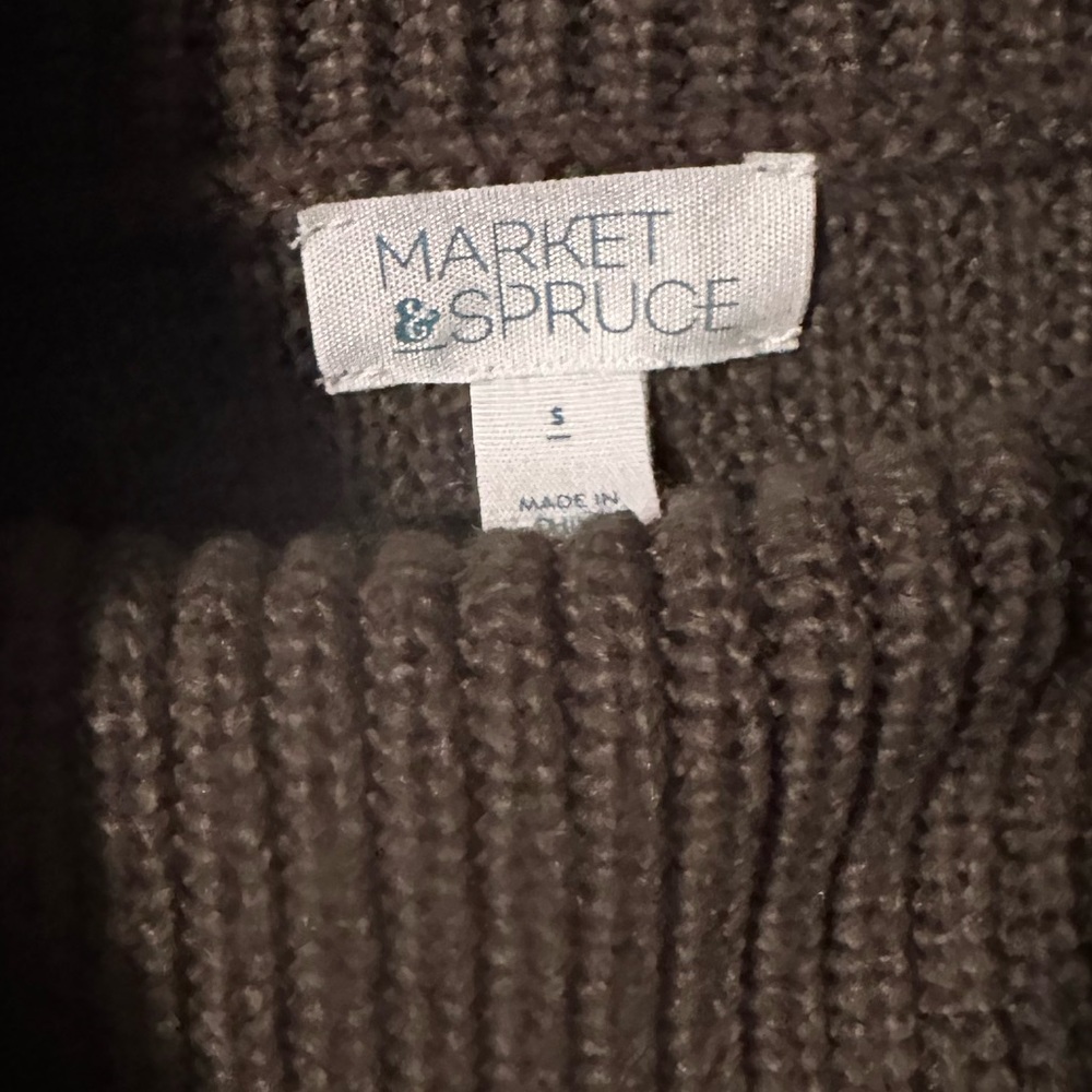 Market & Spruce Chocolate Brown Knit Sweater